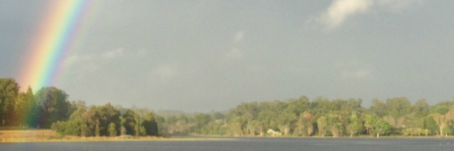 rainbow over Lake Macdonald