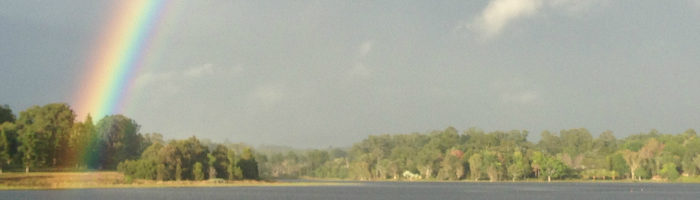 rainbow over Lake Macdonald